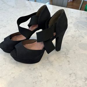 Black platform heels